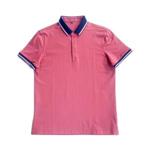 เสื้อโปโลผู้ชายแฟชั่นใหม่สไตล์เรโทรทรงเข้ารูปลำลอง ผ้าฝ้ายสำหรับธุรกิจ เล่นกอล์ฟ ระบายอากาศได้ดี เสื้อกีฬาแขนสั้น สีพื้น - Product Image 1