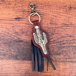 Llavero de cuero con flecos personalizado occidental, llavero de cuero genuino, llavero de vaquera, llaveros de cuero de lujo - Product Image 2