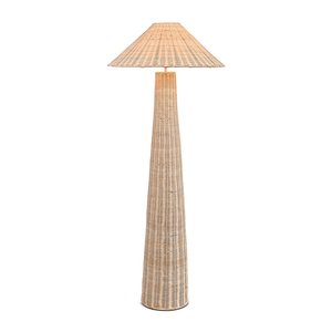 Lámpara de pie vintage de ratán, lámparas ecológicas para decoración del hogar, luces de pie para comedor y sala de estar - Product Image 1