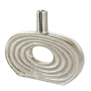 Jarrón de Mesa Moderno para Bodas, Muy Solicitado, de Tendencia, Hecho de Aluminio con Acabado Dorado, Ecológico - Product Image 4