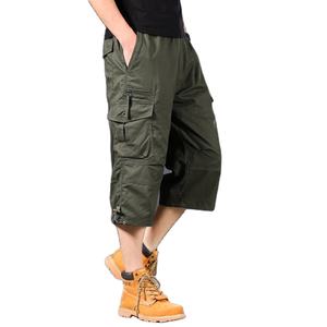 Nuevos pantalones cortos Cargo para hombre, tendencia informal holgada de verano, Cintura elástica de talla grande, para correr al aire libre, de punto, transpirable, ecológico - Product Image 4