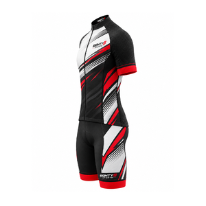 Conjunto de Jersey y Pantalones Cortos de Ciclismo para Hombre, Negro, Rojo y Blanco, Transpirable, con Estampado por Sublimación, Kit de Ciclismo de Carreras - Product Image 5
