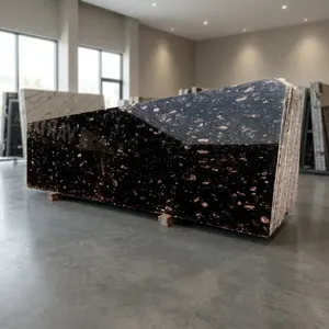 Losas de Granito Marrón Fuego de la Mejor Calidad, Piedra Natural Pulida para Encimeras de Cocina de Lujo, Pisos y Arquitectura Moderna - Product Image 4