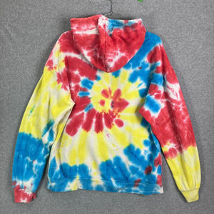 Haute qualité hiver surdimensionné cravate-teinture pull Vintage Streetwear à capuche Jersey haut cordon poches lavé coupe ample solide - Product Image 4