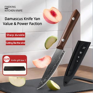 Cuchillo de Acero de Damasco para Frutas, Cuchillo de Cocina para Carne, Cuchillo para Pelar, Cuchillo para Filetes, Herramienta de Corte Afilada para Carne y Verduras - Product Image 2