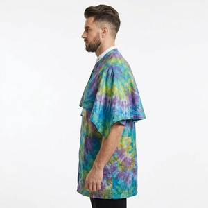 Blouse de coiffure et de barbier pour hommes avec fermeture éclair, veste de travail pour coiffeur, chemise de travail pour barbier, veste à motif pour barbier - Product Image 3