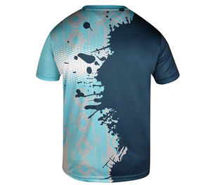 Camiseta Sublimada de Diseño Personalizado para Hombre, Secado Rápido, Poliéster/Algodón, Ecológica, Manga Corta, Ropa Deportiva Transpirable - Product Image 4
