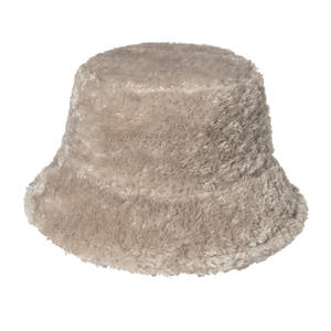 Sherpa Unisex Plush <b>Warm</b> Bucket <b>Hat</b> with Fashionable Embroidery Winter Wool Sheep Brim for Cycling Fishing Adult Sports - Product Image 4