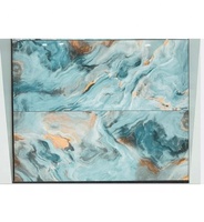 Dalles de carrelage en onyx vert en porcelaine finition italienne, haute brillance, découpées au laser, vitrifiées, 9 mm d'épaisseur, isolation thermique, pour sols et murs