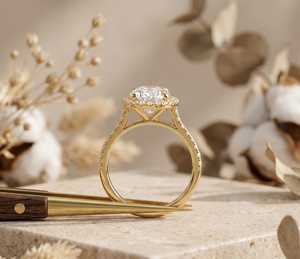 แหวนหมั้นเพชรโมอิสซาไนต์ทรงรีทองคำขาว 14K หรูหรา ขายส่ง รับผลิตตามแบบ OEM ODM เครื่องประดับชั้นดี - Product Image 2