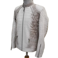 Chaqueta de Cuero Premium con Patrón de Pitón para Hombre, Cuello Alto de Piel de Vacuno de Lujo, Colección de Invierno, Servicio de Muestras de Fábrica OEM ODM Disponible