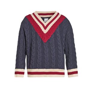 เสื้อสเวตเตอร์คอวี แขนยาว สีพื้น ผ้าฝ้าย สำหรับผู้ชาย ขายส่งปี 2026 เหมาะสำหรับธุรกิจ ถักทอสำหรับฤดูหนาว เสื้อกั๊กคริกเก็ตสำหรับผู้ชาย - Product Image 2