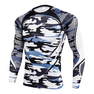 Chemises de compression unisexes respirantes de haute qualité, couleur personnalisée, légères, en Spandex/Nylon - Product Image 1