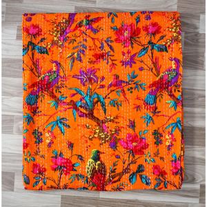 Elegant Classy Organic Cotton Handmade Printed Kantha Quilt Eco-Friendly Vintage Reversible Hand Block Print Home Hotel Use - Product Image 6