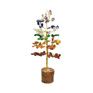 Arbre en pierre d'agate naturelle 7 chakras, fait main, qualité supérieure, 200 copeaux, décoration Feng Shui pour la maison, cadeau - Product Image 1