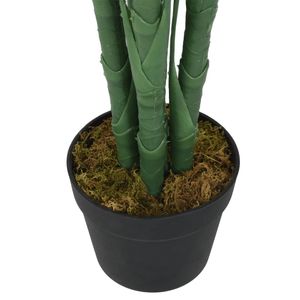 Palmier artificiel vert en PE et fer, en fibre textile et plastique, résistant, pour extérieur - Product Image 4