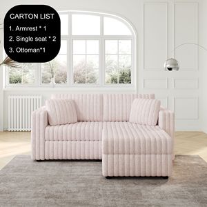 Divano Modulare Morbido per 2 Persone con Sollevamento Idraulico 192 cm, Elegante e Confortevole per Camera da Letto, Abbinabile a Pouf da 80 cm, Ideale per Soggiorno - Product Image 2