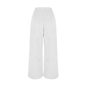 Pantalones de estar por casa de mujer, de forro polar suave y esponjoso, con cordón y cintura elástica, bolsillos, ecológicos, ideales para primavera. - Product Image 4
