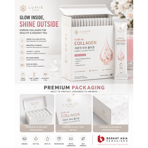 Boîte d'emballage personnalisée en collagène blanc pour complément de soin de la peau - Product Image 1