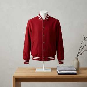 เสื้อแจ็คเก็ต Letterman Varsity แบบ unisex สไตล์ลำลอง แนวเบสบอล มีกระดุมแป๊ก ปิดด้วยกระดุมแบบ Snap  เสื้อคลุมแฟชั่น - Product Image 4