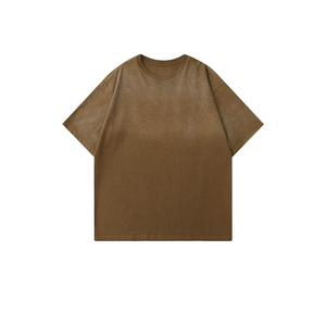 Camiseta Casual de Manga Corta para Hombre, Cuello Redondo, Color Sólido, Tejido de Punto, Corte Regular, Teñido Liso, Transpirable y Cómoda - Product Image 4