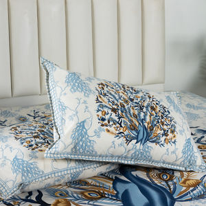 Juego de Funda Nórdica de Algodón Ecológico de 300 Hilos con Estampado de Plantas Azules, Cama Doble, 2 Fundas de Almohada, Estilo Hotel HEAVENBIRDS, Venta al Por Mayor - Product Image 5