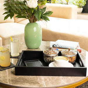 Plateau décoratif en bois de manguier Plateau en bois fait à la main avec poignées Plateaux polyvalents pour la maison, la cuisine, les repas et les fêtes quotidiennes - Product Image 4