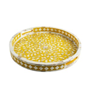 Plateau de service de luxe en nacre, fait main, incrusté de coquillages, plateau décoratif pour la maison, l'hôtel, le restaurant, pour le service et les cadeaux - Product Image 3