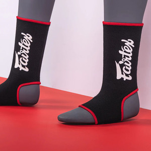 Protège-chevilles Fairtex Noir Bleu Compression Soutien Protection Professionnelle Respirant Coton Élasthanne Unisexe Adulte - Product Image 6