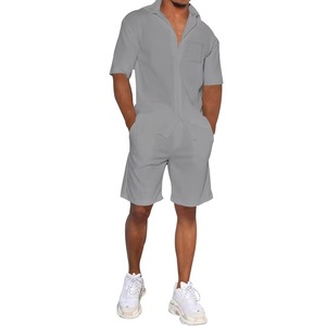 Ensemble de luxe personnalisé en lin 2 pièces pour homme – Nouvelle collection d'été décontractée : Chemises boutonnées et shorts respirants et confortables - Product Image 3