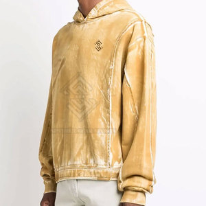 Sweat à capuche en molleton délavé pour homme, coupe ample, respirant, écologique, grande taille, qualité supérieure, tendance, pour l'hiver - Product Image 2