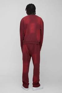 Conjunto Deportivo Corto Vintage Personalizado Ecológico con Cremallera, Chándal con Efecto Ácido, Sudadera con Capucha y Pantalones de Chándal Acampanados de Pierna Recta para Mujer - Product Image 3