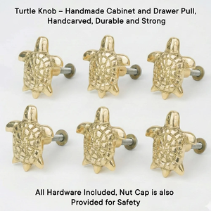 Pomo de gabinete dorado hecho a mano, tiradores de latón para puertas de armario y tocador, tiradores y pomos de tortuga para muebles - Product Image 3