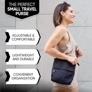 PEAK Gear กระเป๋าไนลอนสะพายข้าง, กระเป๋าโท้ทแบบสะพายไหล่ป้องกัน RFID กระเป๋าสำหรับเดินทางพร้อมการกู้คืนตลอดชีวิต - Product Image 6