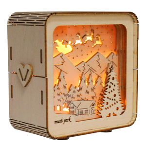 Joyeux Noël, puzzles en bois 3D, lampes de nuit, décorations de bureau et cadeaux d'anniversaire de Noël pour femmes - Product Image 1