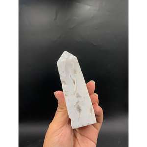 หินเดนไดรต์สีขาวธรรมชาติ ขัดเงา ขนาด 9 ซม. สำหรับตกแต่งและสะสม - Product Image 3