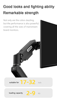 Soporte de Escritorio para Monitor con Resorte de Gas, Color Rojo, para Pantallas de 17 a 32 Pulgadas, Personalizable, Giratorio 360 Grados, Capacidad de Carga 9 KG, ¡Oferta!