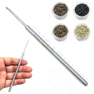 Gancho Profesional Duradero y Reutilizable para Extensiones de Cabello, Aguja de Crochet de Acero Inoxidable, Herramienta de Anillo Micro para Uso Comercial - Product Image 3