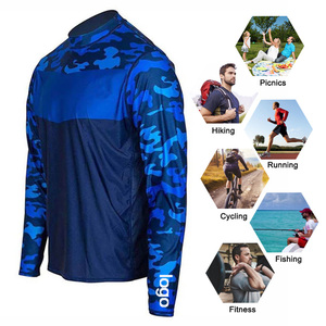 MOMENTUM Chemise de pêche unisexe à manches longues, couleur unie, UPF 50, impression par transfert d'humidité, séchage rapide, vêtements de sport d'extérieur, 100% - Product Image 4