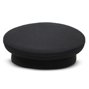 Gorra Plana de Lana Negra con Visera, Gorra de Marinero del Titanic para Hombre con Insignia Bordada, Gorra del Titanic Negra con Visera - Product Image 1