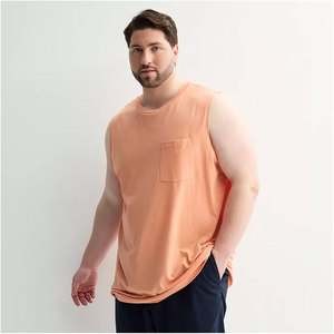 Débardeur sans manches en coton tricoté 100 %, couleur unie, style décontracté, col rond, vert menthe pour homme - Product Image 2