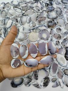 Lot de cabochons d'opale dendritique naturelle en gros, lot de pierres précieuses d'opale dendritique pour la fabrication de bijoux - Product Image 4