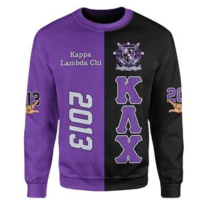 Lambda Fraternity <b>Embroidery</b> Men's Crewneck <b>Sweatshirt</b> Customized Chenille <b>Embroidery</b> Plus Size O-Neck University - Product Image 1