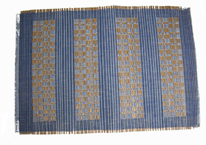 Handwoven Dyed cora fiber dining table mat <b>Rectangle</b> Bamboo Eco-Friendly Reusable Durable Patterned Dining <b>Placemat</b> Home - Product Image 2
