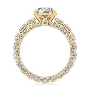 Anillo de Diamantes con Corte Redondo y Ovalado, con Garras Compartidas, Estilo Eternidad Completa - Product Image 5