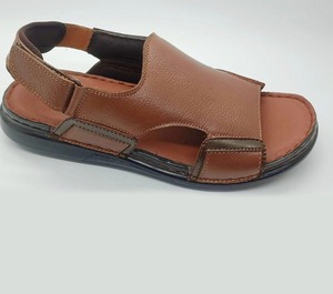 Sandales d'extérieur pour hommes en cuir véritable de qualité supérieure, fermeture facile à scratch, confortables pour la marche et les voyages, personnalisation de marque, collection automne 2026 - Product Image 2