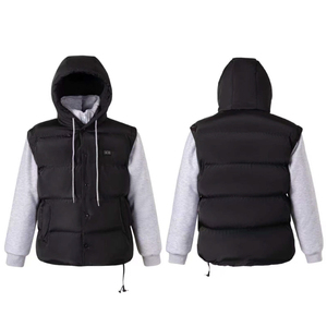 2026 New product Custom Fake Two-Piece Hooded <b>Heated</b> <b>Jacket</b> with Detachable Sleeves - Product Image 3