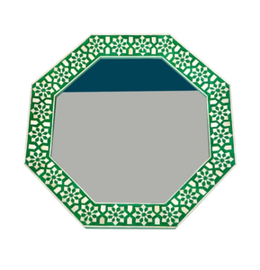 FAIZA <b>CRAFT</b> Handmade Bone Inlay Modern Wall <b>Mirror</b> Frame Hexagon Shape Customized Thickness Wedding Gift Home Decor for Living - Product Image 6
