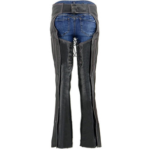 Chaps de Motociclista sin Mangas de Primera Calidad para Mujer, Samroz, para Todas las Estaciones, Disponibles, Personalizables, 220g, con Bolsillos Profundos en la Cadera - Product Image 3