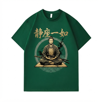 T-shirts graphiques en coton 100% de haute qualité, personnalisés, style samouraï japonais